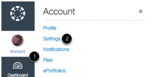Accessing your profile settings