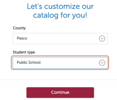 Choose County Pasco and Student Type Public School