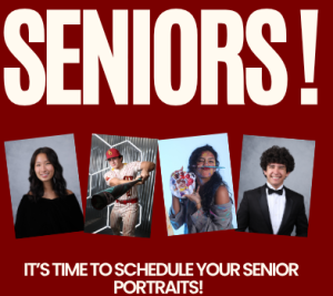 Seniors! It is time to schedule your senior portraits! 